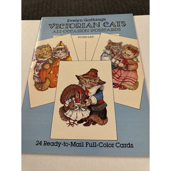 Evelyn Gathings Victorian Cats Postcards Post Card Unused PD3 - Picture 1 of 6